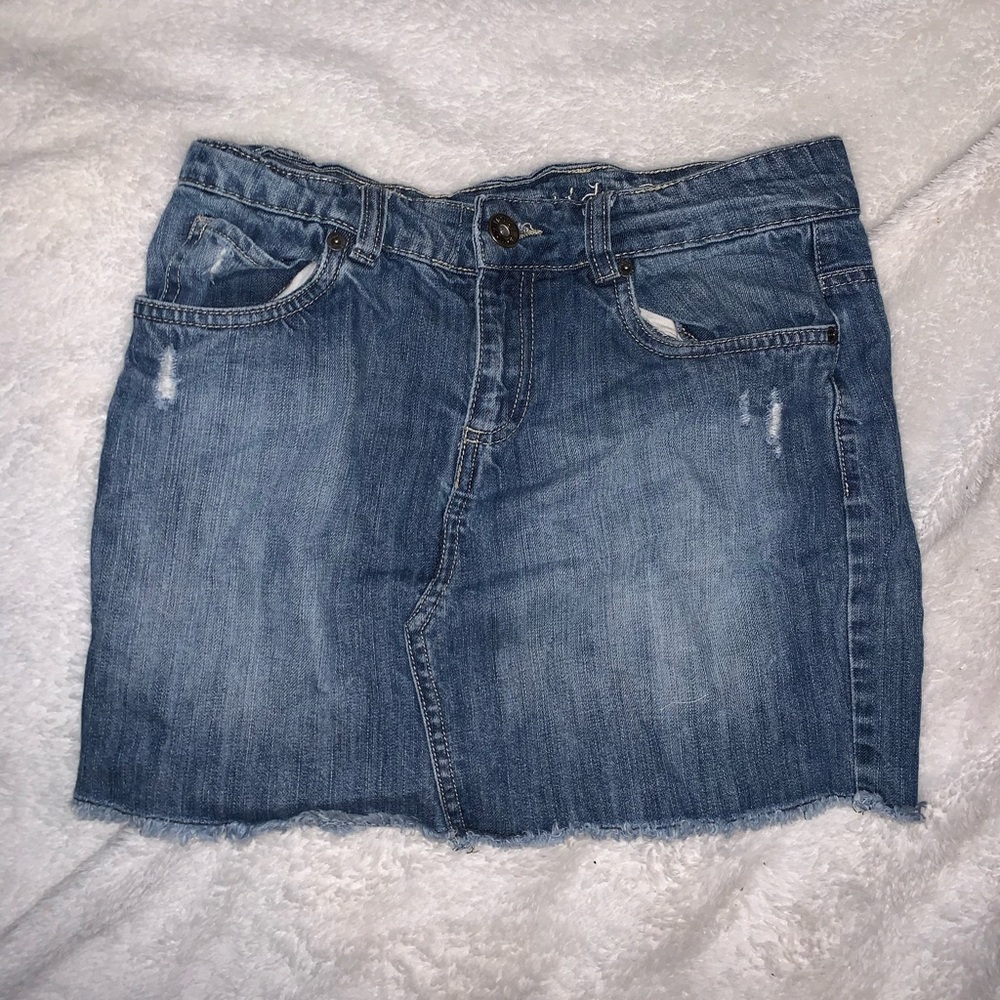 Jean skirt cutoff
